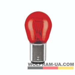 Автолампа розжарювання Wolfram 12v PR21/5W 21/5W Червона (27939)