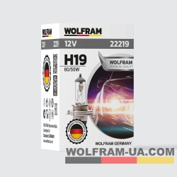 Автолампа галогенная Wolfram 12v H19 60/55W 22219