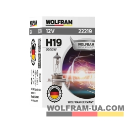 Автолампа галогенная Wolfram 12v H19 60/55W 22219