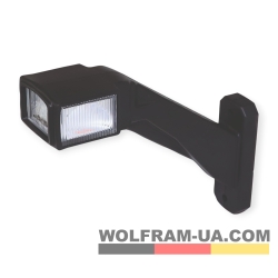 LED Ліхтар габаритний (рожки) Wolfram 12-30v 6W E Certified Лівий (40314)