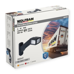 LED Фонарь габаритный (рожки) Wolfram 12-30v 6W E Certified Правый (40315)