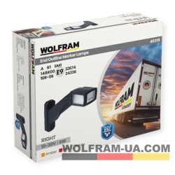 LED Фонарь габаритный (рожки) Wolfram 12-30v 6W E Certified Правый (40315)