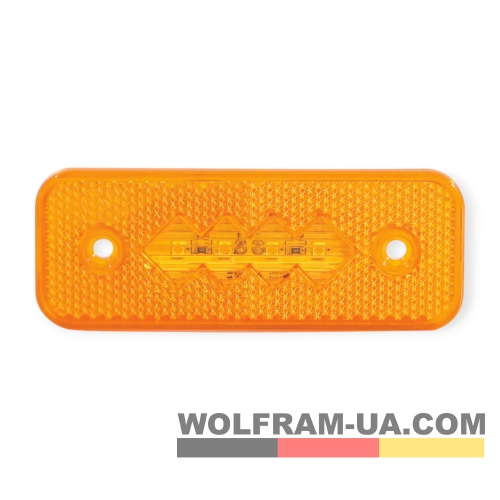 LED Фонарь габаритный Wolfram 12v 2W E9-R10 Certified Желтый (39010)