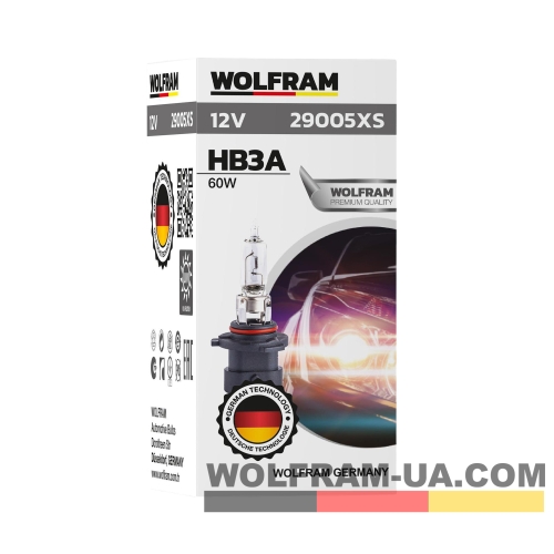 Автолампа галогенная Wolfram 12v HB3A 9005XS 60W 29005XS