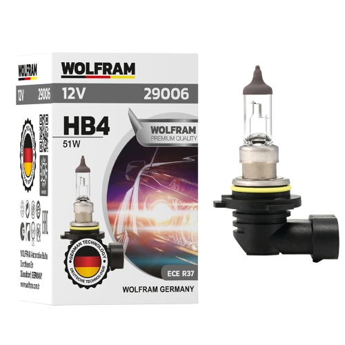 Автолампа галогенная Wolfram 12v HB4 9006 51W 29006