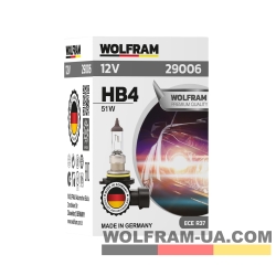 Автолампа галогенная Wolfram 12v HB4 9006 51W 29006