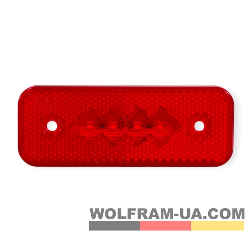 LED Фонарь габаритный Wolfram 12v 2W E9-R10 Certified Красный (39012)