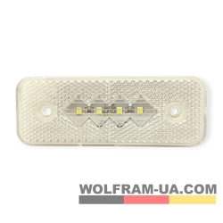 LED Фонарь габаритный Wolfram 24v 2W E9-R10 Certified Белый (39021)