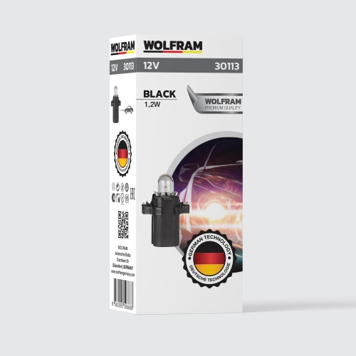 Автолампа индикаторная Wolfram 12v MF 1.2W 30113