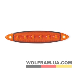 LED Фонарь габаритный Wolfram 12v 3W E9-R10 Certified Желтый (39030)