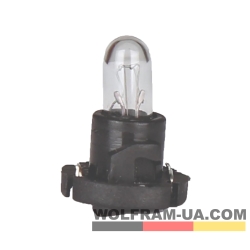 Автолампа індикаторна Wolfram 12v T5 1.2W (30112)