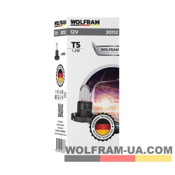 Автолампа індикаторна Wolfram 12v T5 1.2W (30112)