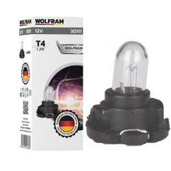 Автолампа індикаторна Wolfram 12v T4 1.2W (30111)