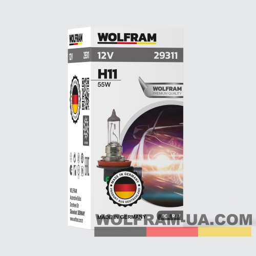 Автолампа галогенная Wolfram 12v H11 55W 29311