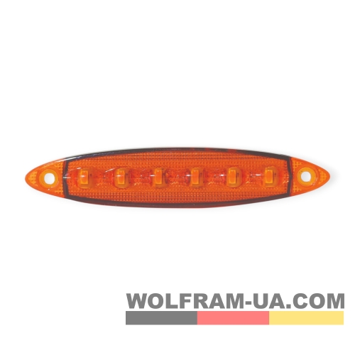 LED Фонарь габаритный Wolfram 24v 3W E9-R10 Certified Желтый (39040)