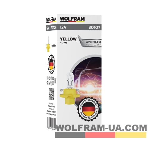 Автолампа индикаторная Wolfram 12v MFX6 1.2W 30107