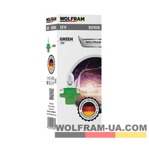 Автолампа индикаторная Wolfram 12v MFX6 2W 30106