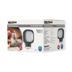 LED фара рабочая Wolfram 12-30v 48W E9 Certified (32106)