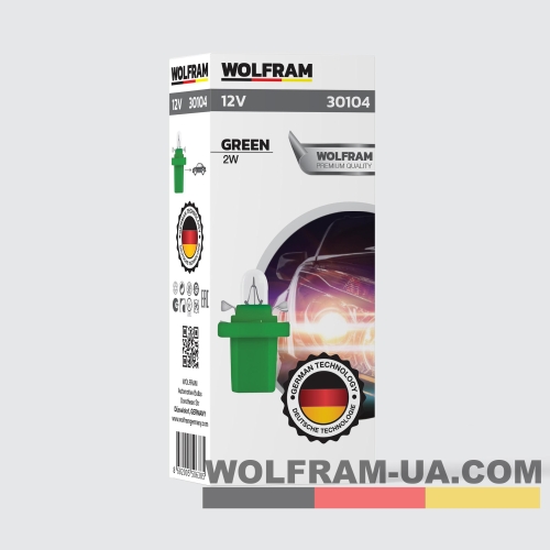 Автолампа индикаторная Wolfram 12v MFX 2W 30104