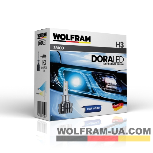 LED Автолампы Wolfram 12v H3 19W Dora LED 33103 (2шт)