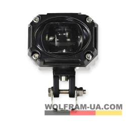 LED фара рабочая Wolfram 12-30v 9W E9 Certified Синий (31820)