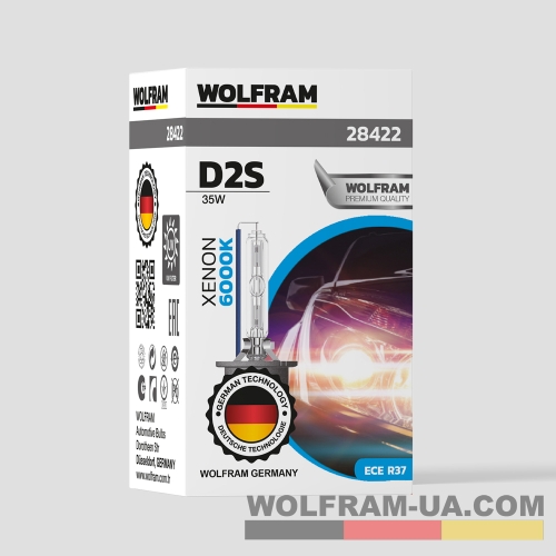 Автолампа ксеноновая Wolfram D2S 35W White Light 28422