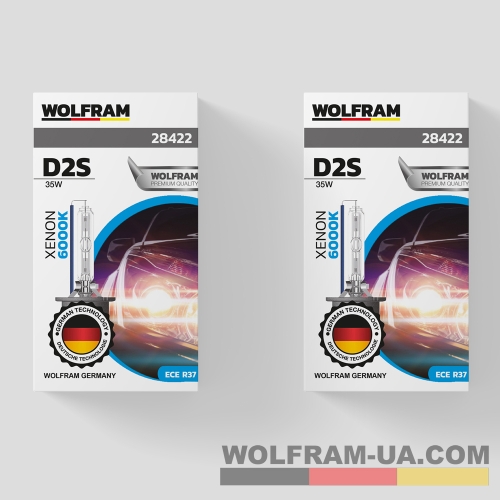 Автолампа ксеноновая Wolfram D2S 35W White Light 28422