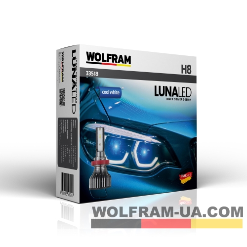 LED Автолампи Wolfram 12v H8 22W Luna LED 2шт (33518)
