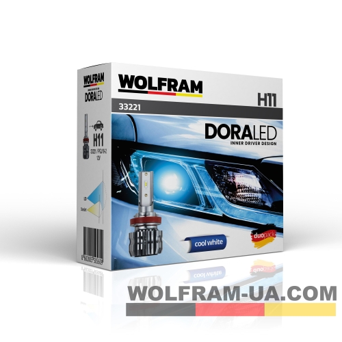 LED Автолампи Wolfram 12v H11 19W Dora LED 2шт (33221)