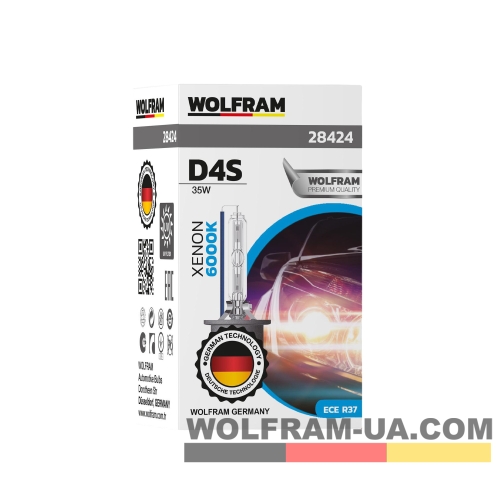 Автолампа ксенонова Wolfram D4S 35W White Light (28424)