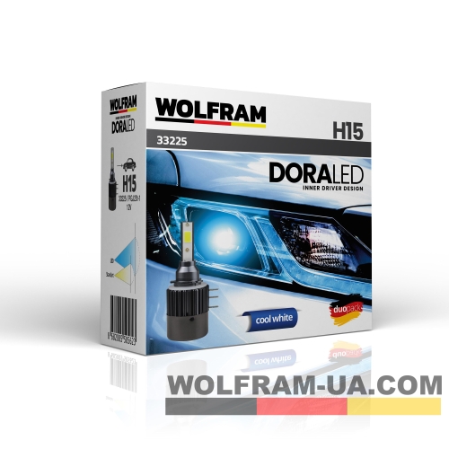 LED Автолампы Wolfram 12v H15 19W Dora LED 33225 (2шт)