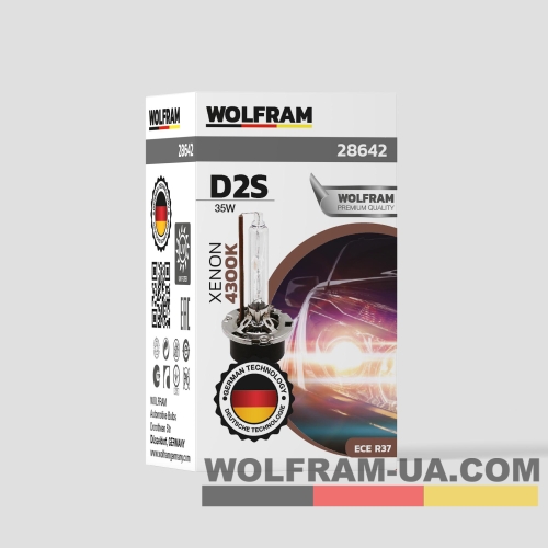 Автолампа ксеноновая Wolfram D2S 4300k 35W Ultra Violet 28642