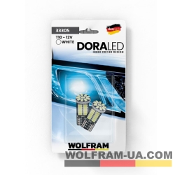 LED Автолампи Wolfram 12v T10 W5W 1.5W Dora LED 2шт (33305)