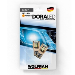 LED Автолампи Wolfram 12v T10 WY5W 1.5W Dora LED 2шт Жовта (33317)